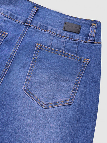 Flamingals Pantalones Capri Mujer Multibotones Skinny Jeans