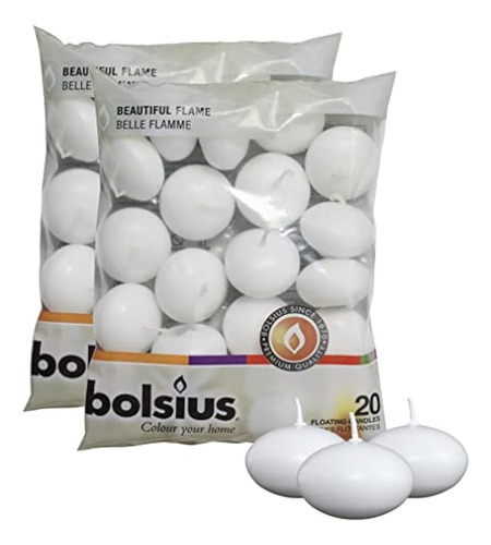 Bolsius Velas Flotantes De 1.75  Sin Perfume - Juego De 40 V