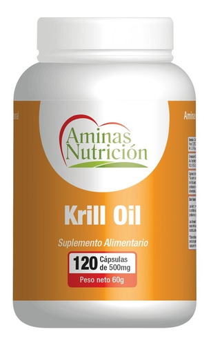 Krill Oil 500 Mg 120 Capsulas Aminas Nutricion Sabor no aplica