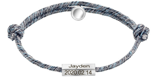 Pulsera Magnética Personalizada Con Nombre Para Pareja