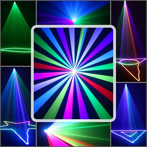 Rayo Láser Rgb Dmx Potente 500mw Par Luces Para Dj Proyector U'KING