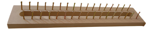 Telar Rectangular 12 Pzs, Tejido A Mano, Madera Mdf 29x6 Cm