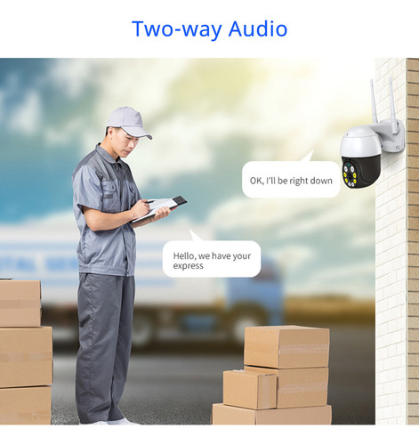 Cámara De Seguridad Wifi Pan Tilt De 720p Con Vista De 360°,