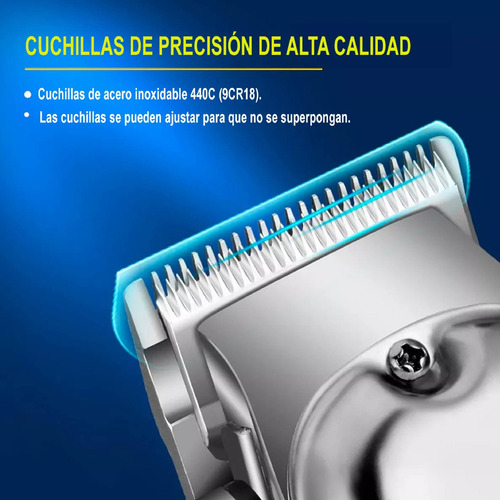 Maquina Clipper Profesional Wmark Ng2037 Plateada Dorada Color Plata