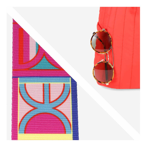 Bolsa Tote Cloe Ozrim I Grande Color Rojo