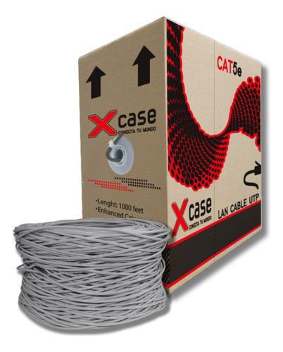 Cable Utp Xcase Cat 5e De 305mts 8 Hilos 0.50mm Uso Interior