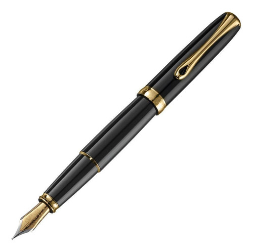 Caneta Tinteiro Diplomat Excellence A2 Black Lacquer Gt