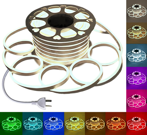 Tira Manguera Luz Led Blanco Neutro Flexible Neon Exterior 50mts Veoquiero
