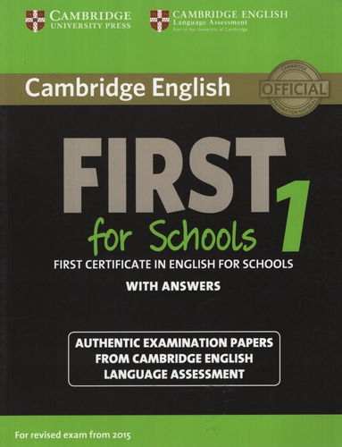 Cambridge English First For Schools 1 (2015) Student's Book