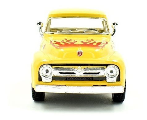 Ford F100 Pickup 1956 Flamas Friccion Escala 1:40 Kinsmart