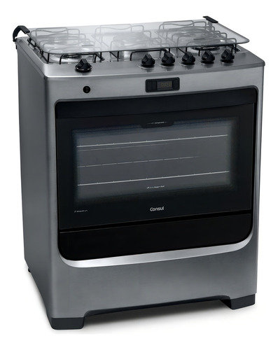 Cocina Consul Piso CFS5QAR color inox con puerta con visor