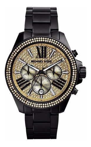 Reloj Michael Kors Mk5961 42mm Cronógrafo Detalles En Pave