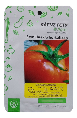 Semillas Hortalizas Tomate Milano Sobre Pequeño 0.5gr