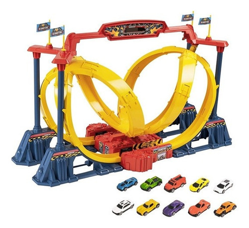 Pista De Autos Con Rampa Niños Adventure Force Turbo Twister Color Multicolor