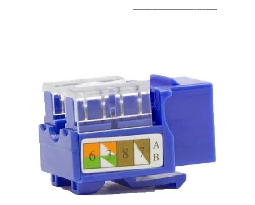 Keystone Jack Coupler Rj45 Cat5e Azul Wireplus