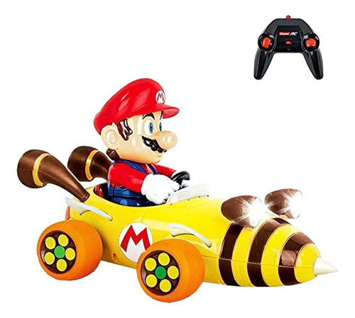 Carro De Controle Led Mariokart Carrera Rc - V02-11 Cor Amarelo