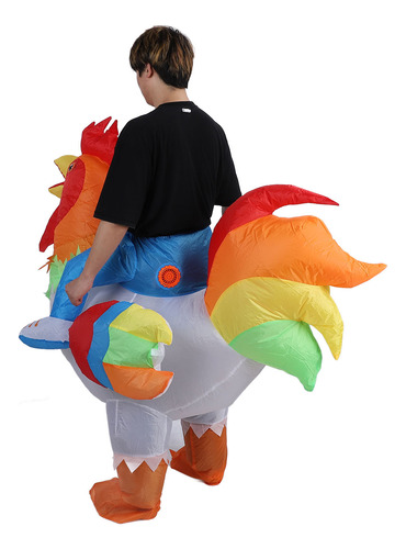 Disfraz Inflable De Gallo Para Montar En Bicicleta, Impermea