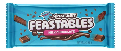 Mr Beast Chocolate Bar Milk Chocolate 2.1 Oz Importado