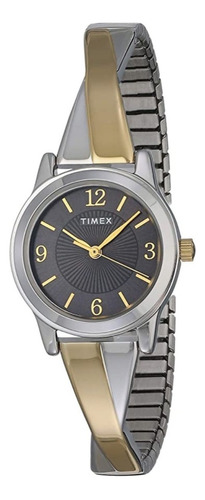 Timex ® Reloj De Mano Elástico Para Mujer 25mm Tw2u30000 Ev Color de la correa Oscuro Color del bisel Azul / Blue Color del fondo Oscuro