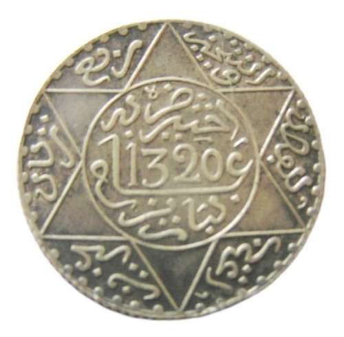 Moneda Marruecos 1/4 Rial O 2,5 Dirham, 1903 (y20.1) - Plata