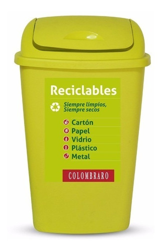 Recipiente Residuos T/ Rebatible 50 Lts Colombraro