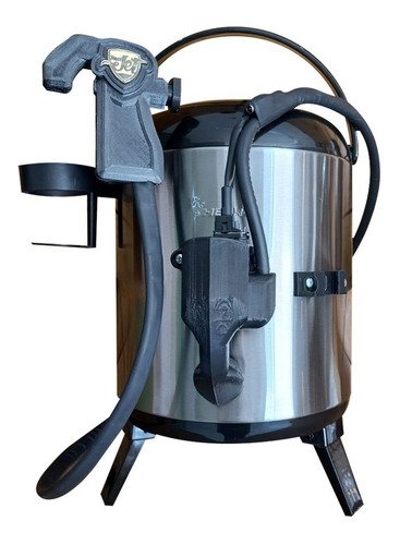 Imagem 1 de 5 de Garrafa Térmica Tereré Jet Inox 7,7 L + Suporte Pro Carro
