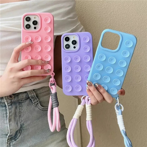 Funda De Teléfono De Silicona Con Ventosa Para