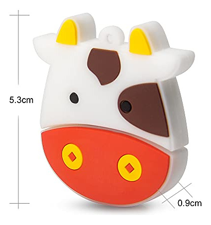 Memoria Usb De 32 Gb Con Bonito Diseño De Vaca, Unidades De