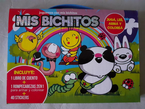 Set De 4 Valijas P Niños Cuento + Rompecabezas + Stickers X4
