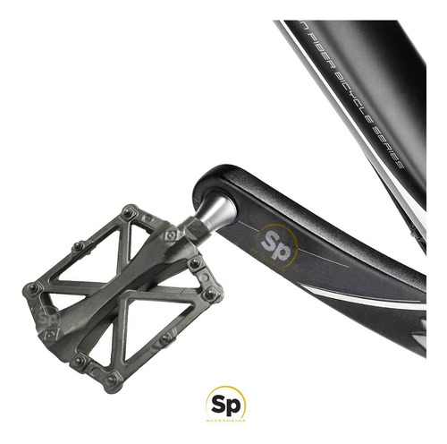 Imagen 5 de 8 de Pedales Bicicleta Bmx Mtb Polímero Eje Acero Reflector 9/16