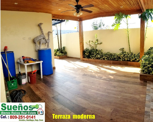 Imagen 18 de 30 de Sueños Bienes Raíces Real Estate Cod:2250 Vende Preciosa Casa Con Piscina En Urb: Don José María, Gurabo, Santiago, Rep. Dom.