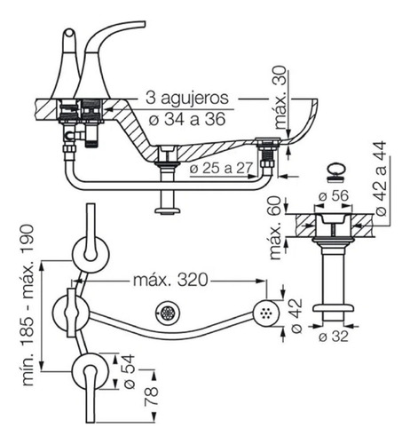 Griferia Para Bidet Fv Alesia Lever 0295/49l Color Cromo