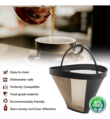 Cesta De Filtro De Café Reutilizable #4 Para Cafeteras Ninja