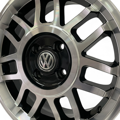 Jogo Roda Snowflake R83 Kr Gol Gt Aro 15x6 4/100 Volkswagem