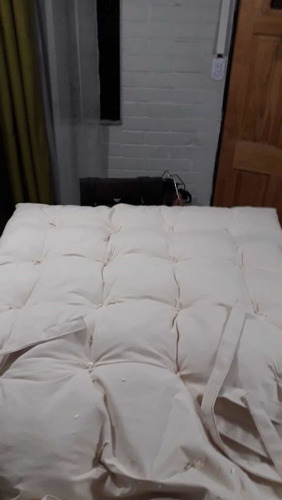 Colchón Para Cuna Moises De Bebé 100% Algodón Natural Blanco