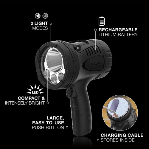 Foco Led Portátil, Linterna De Foco Recargable Para En...