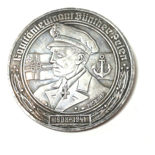 Moneda Militar, Reproducción, 5 Cm, Capitán Günther Prien