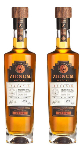 Pack De 2 Mezcal Zignum Añejo 700 Ml