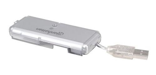 Hub Usb Manhattan 160599 V2.0 4 Puertos Mini Plata