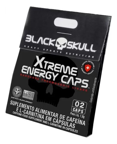 Xtreme Energy Caps Display C/ 24 - Black Skull