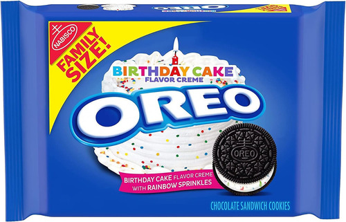 2 Packs Galletas Oreo Birthday Cake Tamaño Familiar 482 Gr  