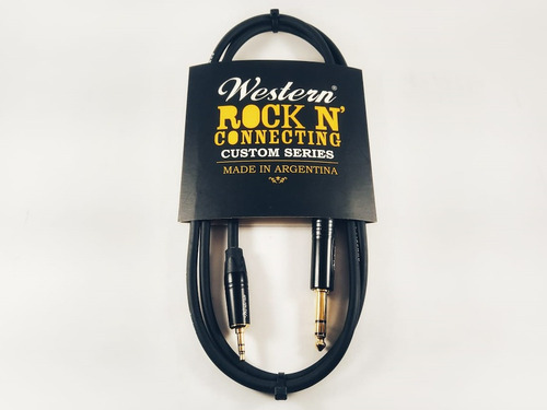Imagen 8 de 10 de Cable 1,5m Audio Trs Mini Plug - Plug 6,5 Western Miniptrs15