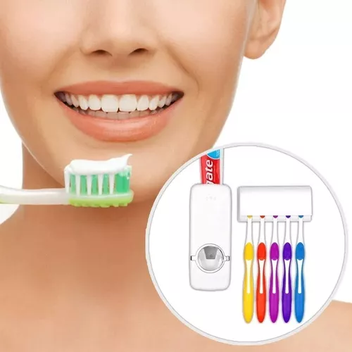 Albarato • Porta cepillos con dispensador para pasta de dientes