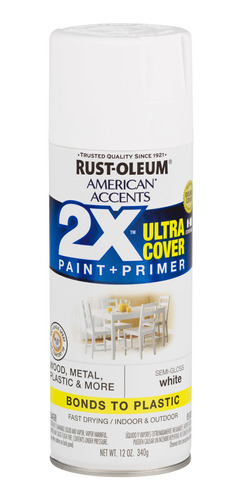 Blanco, Rust-oleum Americana Acentos De 2x Ultra Cubierta,