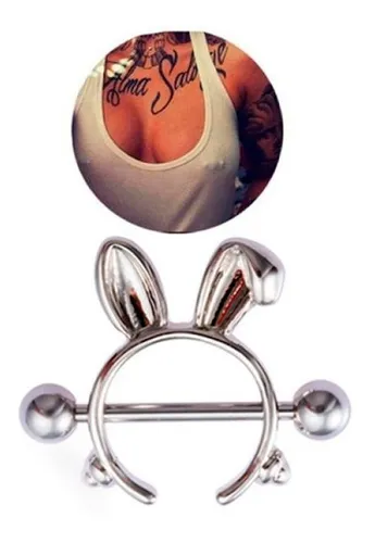 Piercing Pezón Nipple Rabbit Conejo Acero Quirúrgico Pw3z