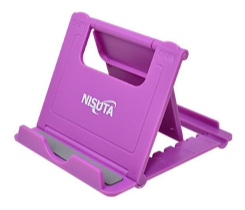 Soporte Tablet iPad Smartphone Celular De Mesa Violeta