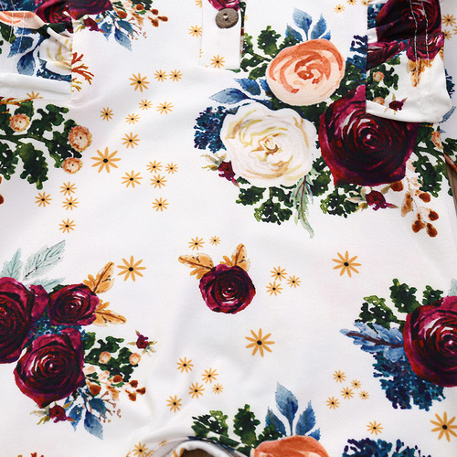 Trajes Tipo Mameluco Con Diadema Y Estampado De Flores Para