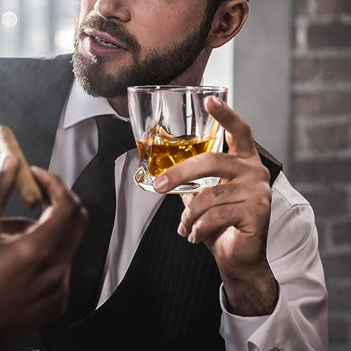Juego De 4 Vasos De Whisky, Vasos De Whisky Cuadrados Yufda