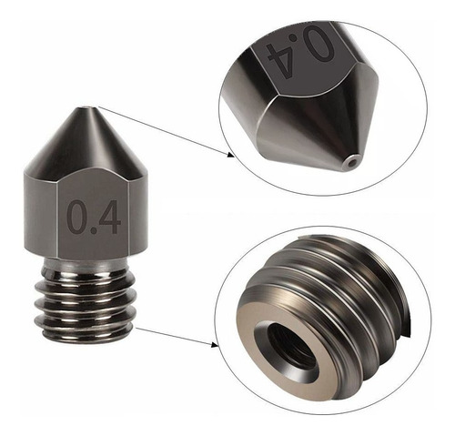 Bico Nozzle Mk8 0.4mm Aço Endurecido - Impressora 3d