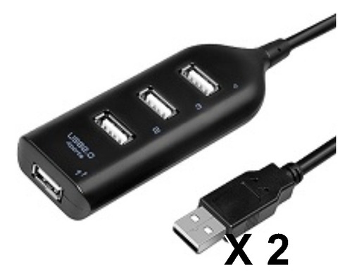 Hub Usb 4 Puertos Conector Pc Laptop Multiplicador